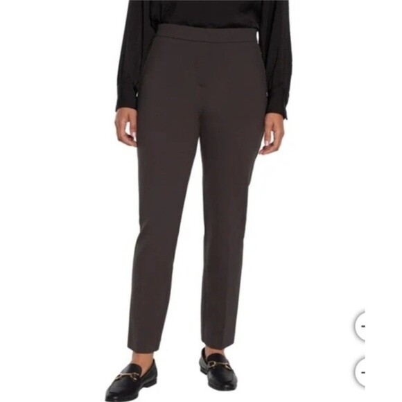 Banana Republic Womens Size 12 Brown Ponte Pants Chino Dress Ankle Trousers New - Picture 2 of 8